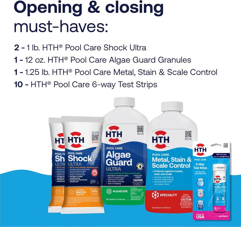 HTH 91022 Swimming Pool Care Kit, Opening and Closing Swimming Pool Supplies, 4 lbs - Image 3